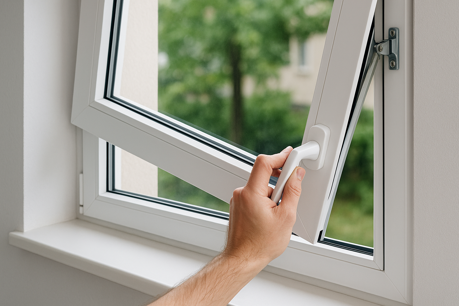 Fenêtre oscillo-battant bloquée sans anti fausse manœuvre