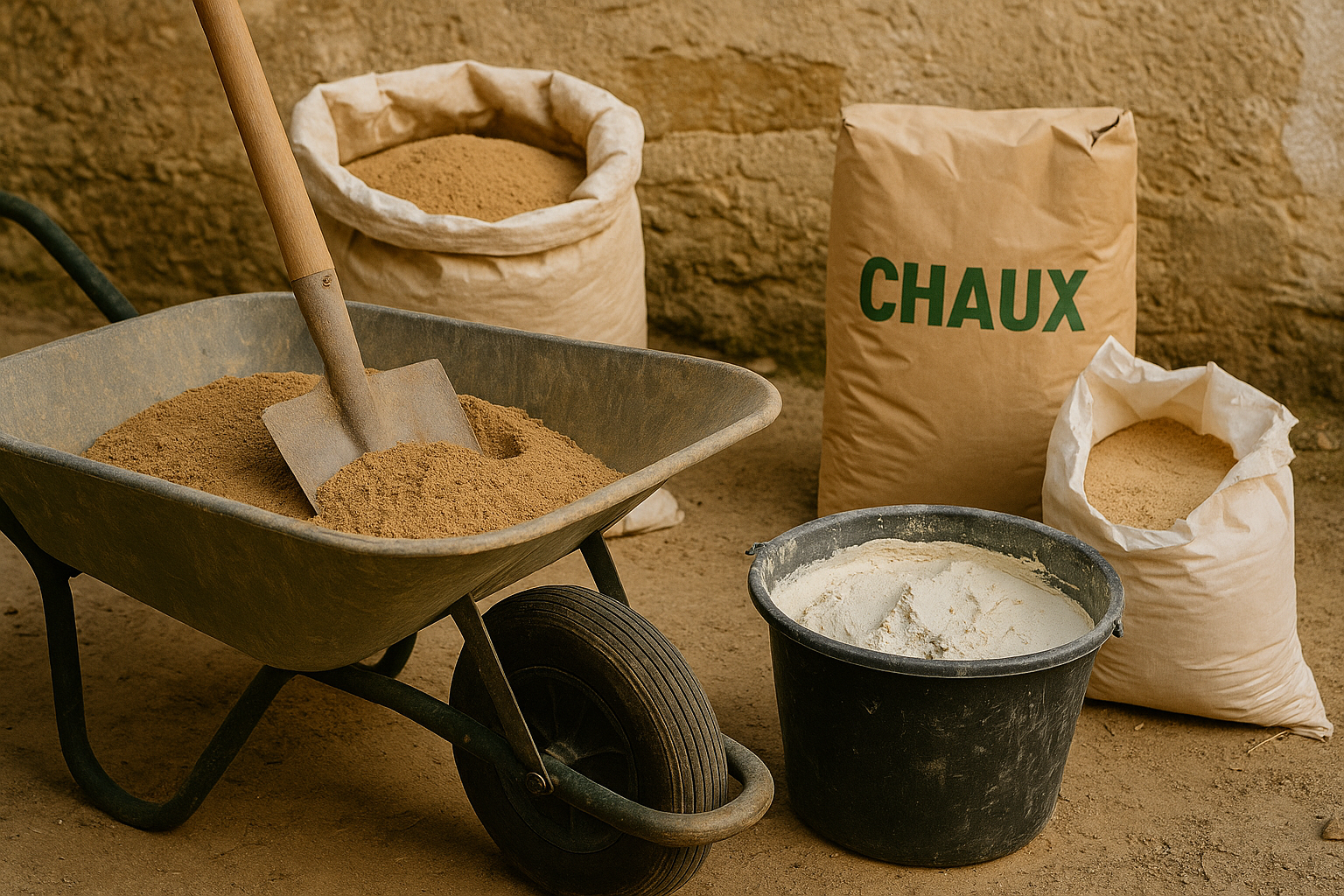 Choisir le sable pour enduit chaux