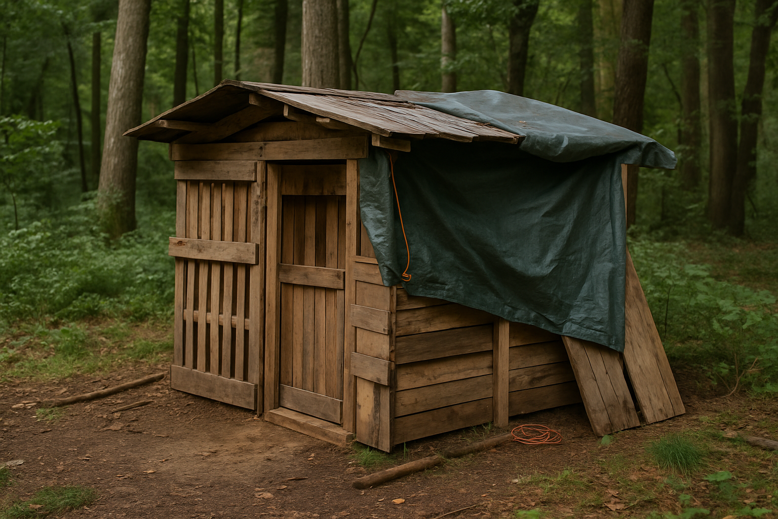 Construction sauvage cabane