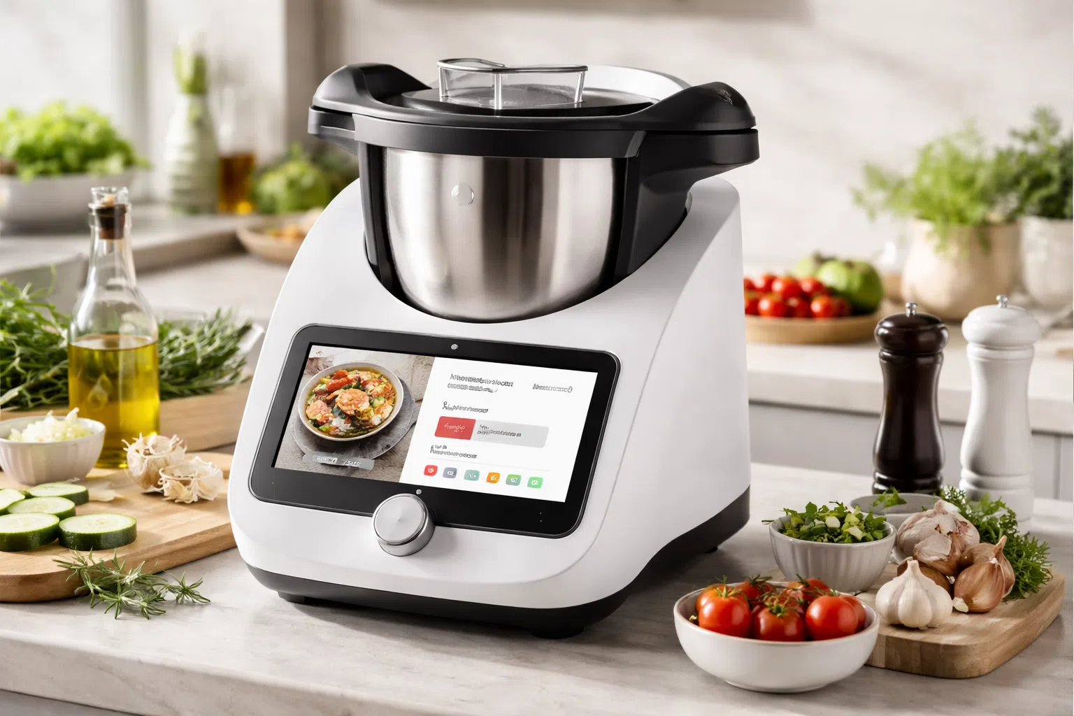 Un robot monsieur cuisine lidle dans une cuisine